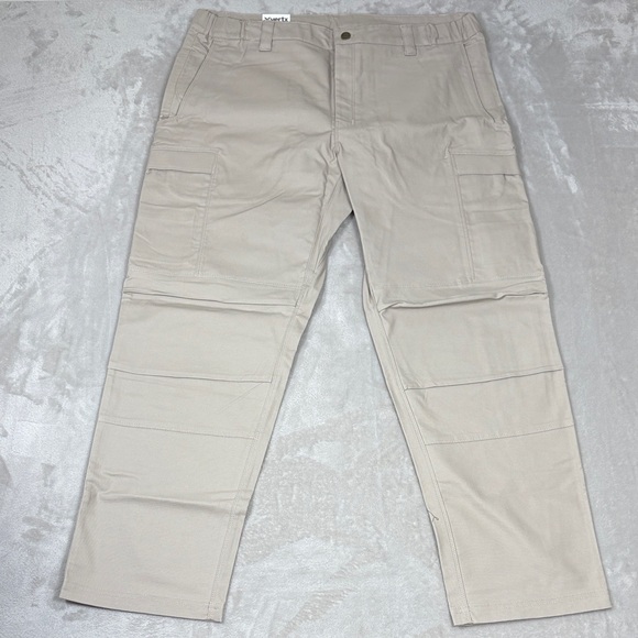 Men's Beige Cargo Pants - Picture 3 of 15